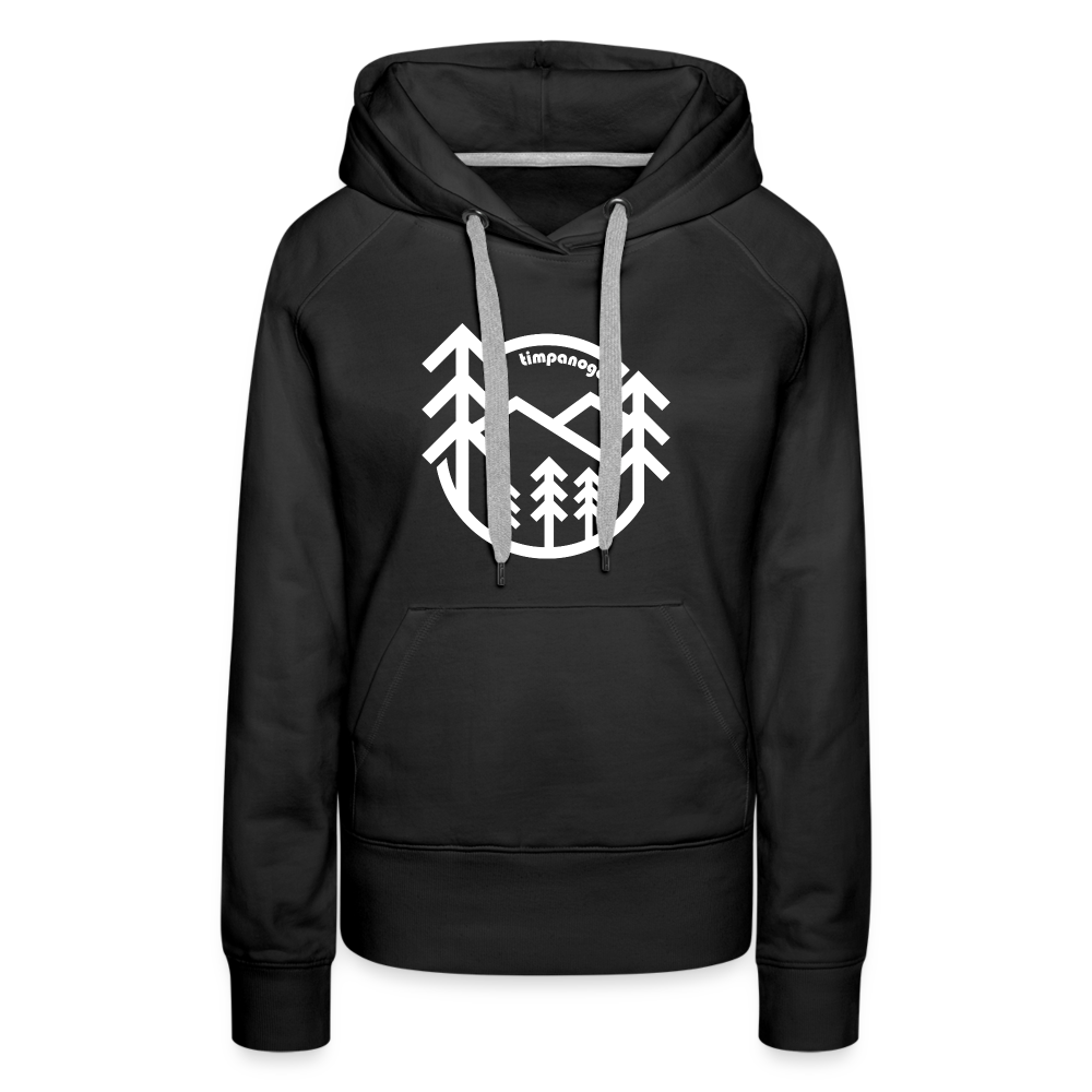 Retro Forest - Women’s Fitted Hoodie - black