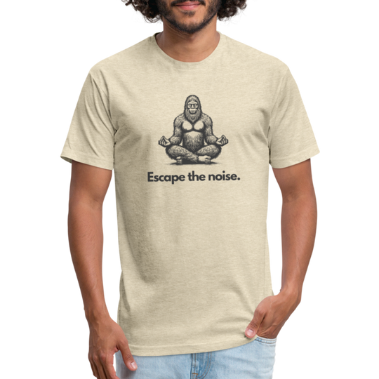 Escape the Noise (Bigfoot) - Premium Graphic Tee - heather cream