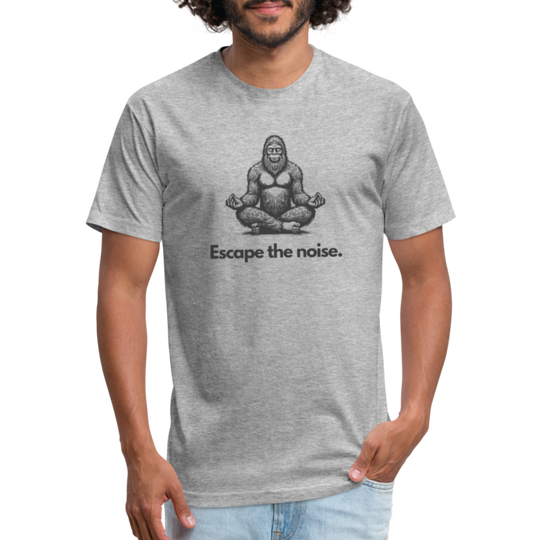 Escape the Noise (Bigfoot) - Premium Graphic Tee - heather gray