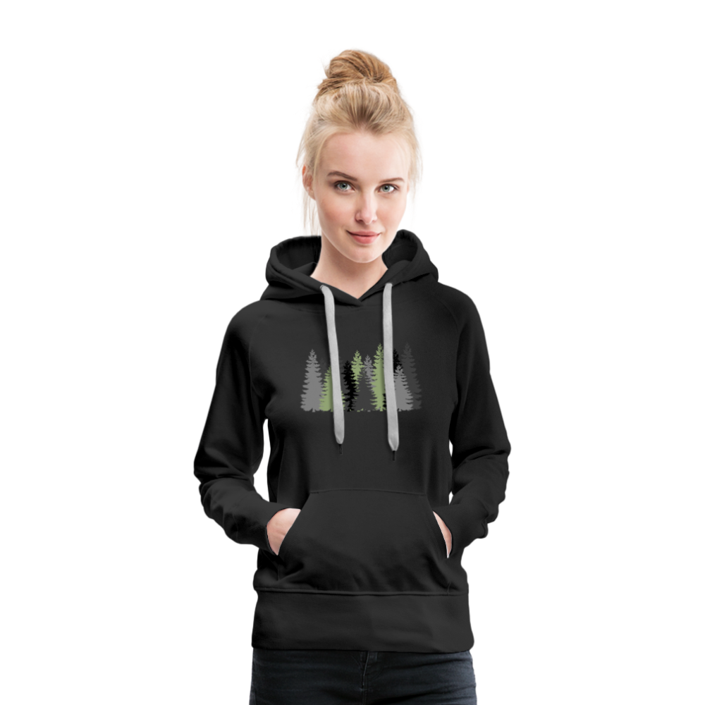 Trees - Women’s Fitted Hoodie - black