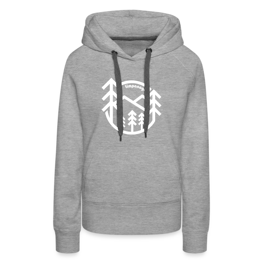 Retro Forest - Women’s Fitted Hoodie - heather grey