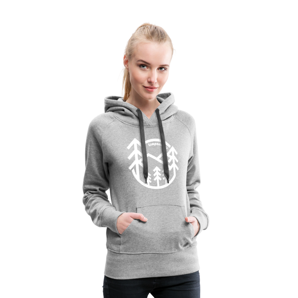 Retro Forest - Women’s Fitted Hoodie - heather grey