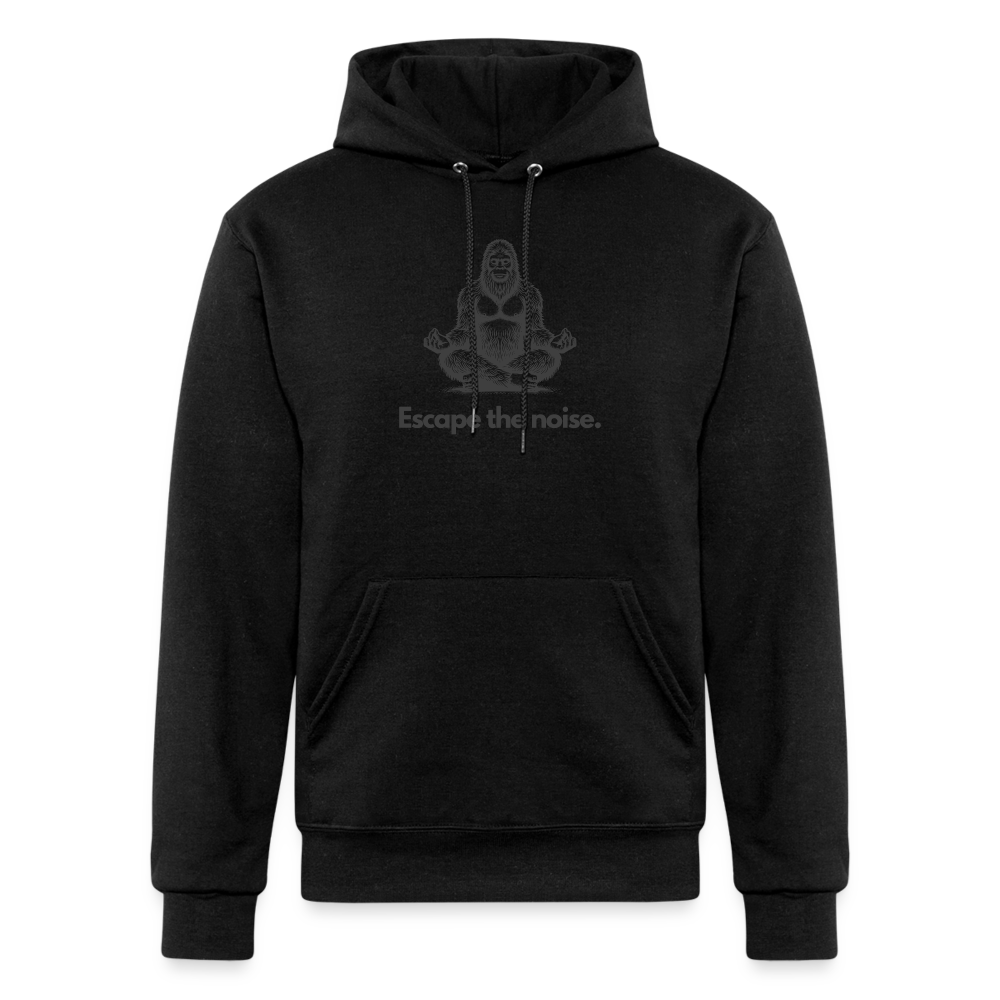 Escape the Noise (Bigfoot) - Champion Powerblend Hoodie - black