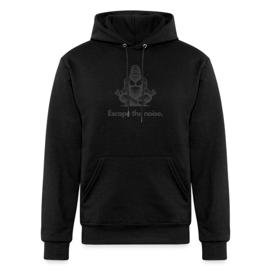 Escape the Noise (Bigfoot) - Champion Powerblend Hoodie - black