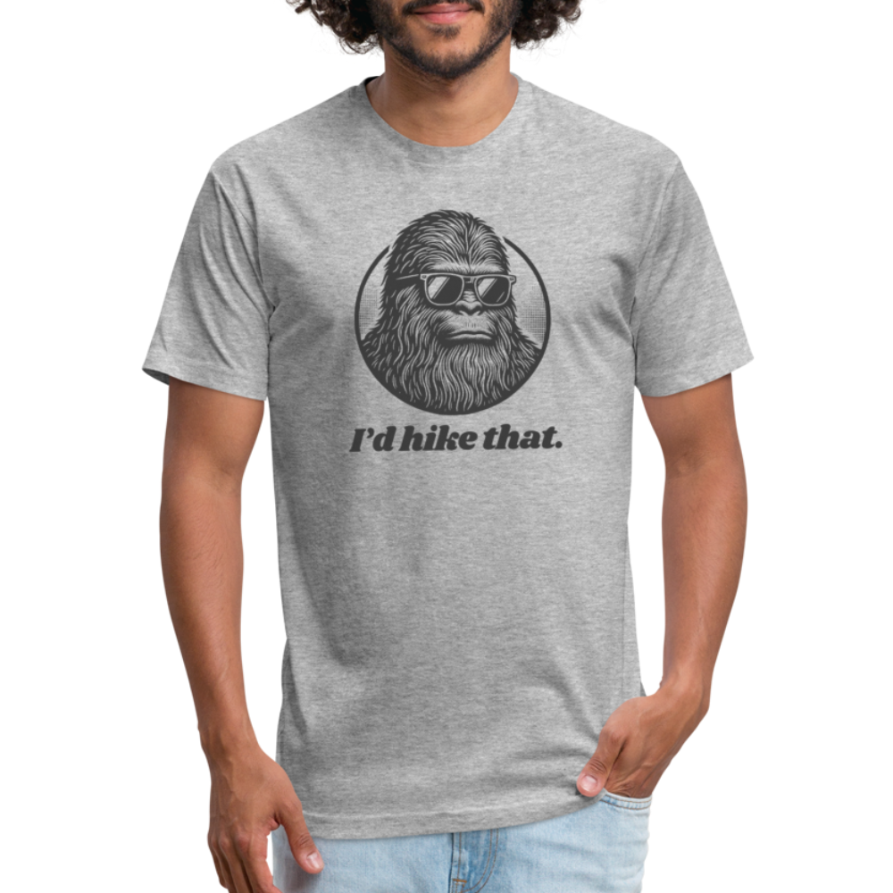 I'd Hike That (Bigfoot) - Premium Graphic Tee - heather gray