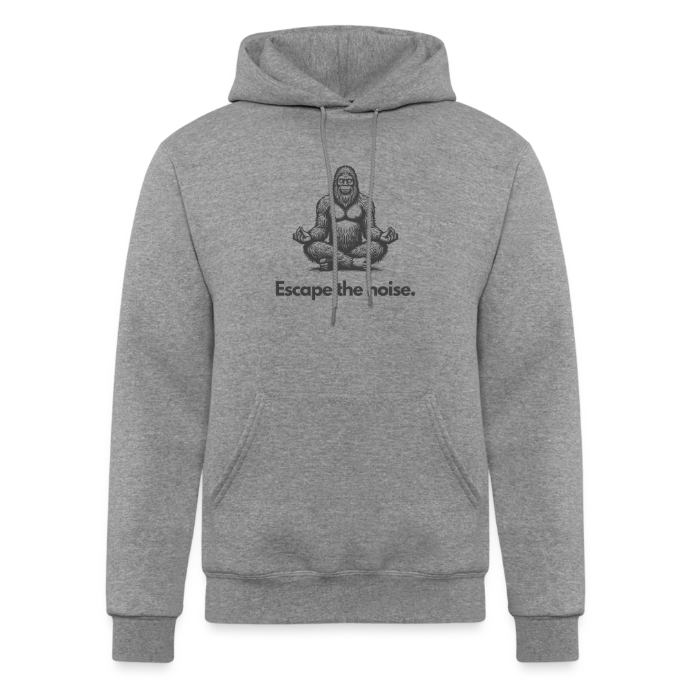 Escape the Noise (Bigfoot) - Champion Powerblend Hoodie - heather gray