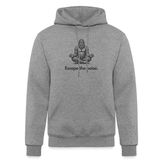 Escape the Noise (Bigfoot) - Champion Powerblend Hoodie - heather gray