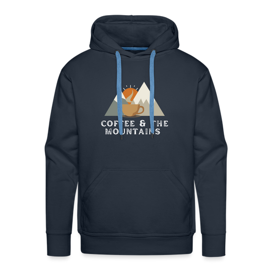 Coffee & the Mountains - Men’s Premium Hoodie - navy