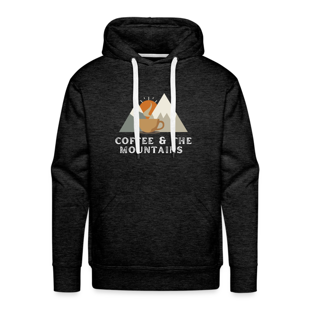 Coffee & the Mountains - Men’s Premium Hoodie - charcoal grey