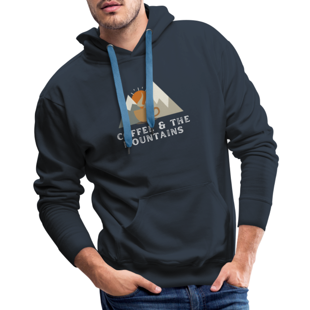 Coffee & the Mountains - Men’s Premium Hoodie - navy