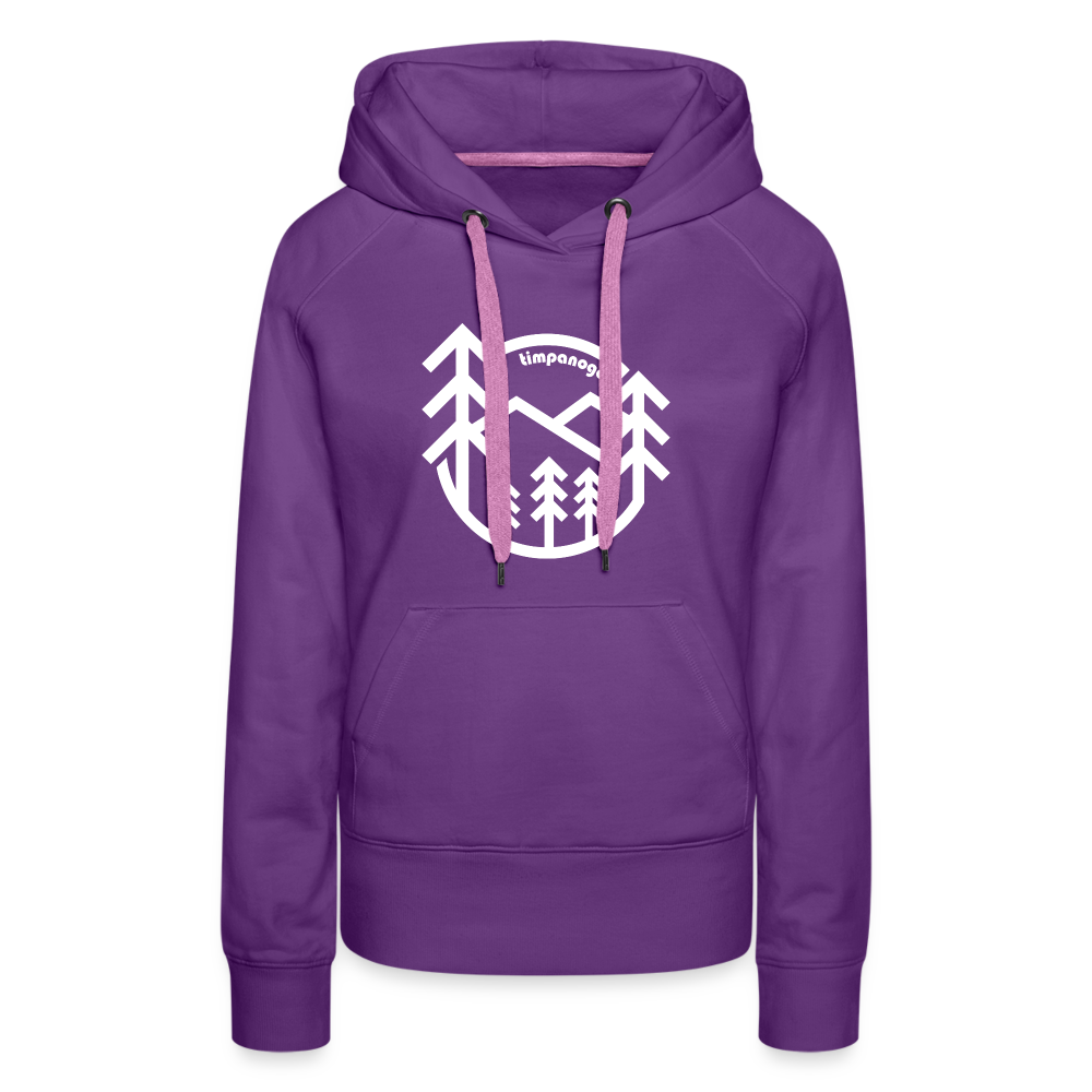 Retro Forest - Women’s Fitted Hoodie - purple 