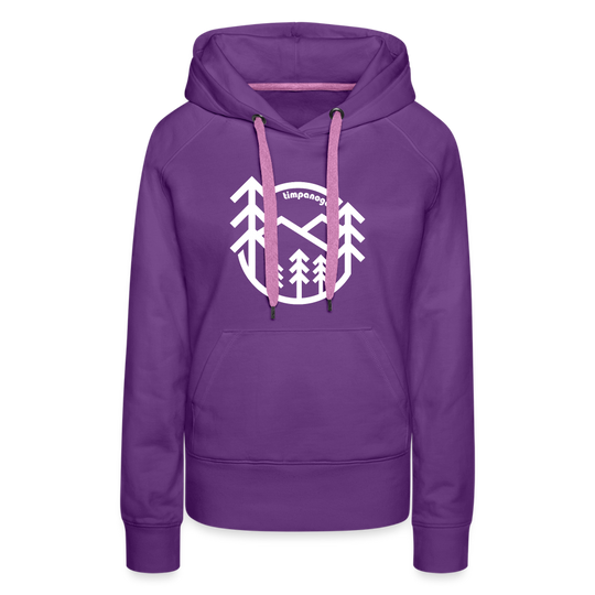 Retro Forest - Women’s Fitted Hoodie - purple 