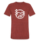 Retro Forest - Tri-Blend T-Shirt - heather cranberry