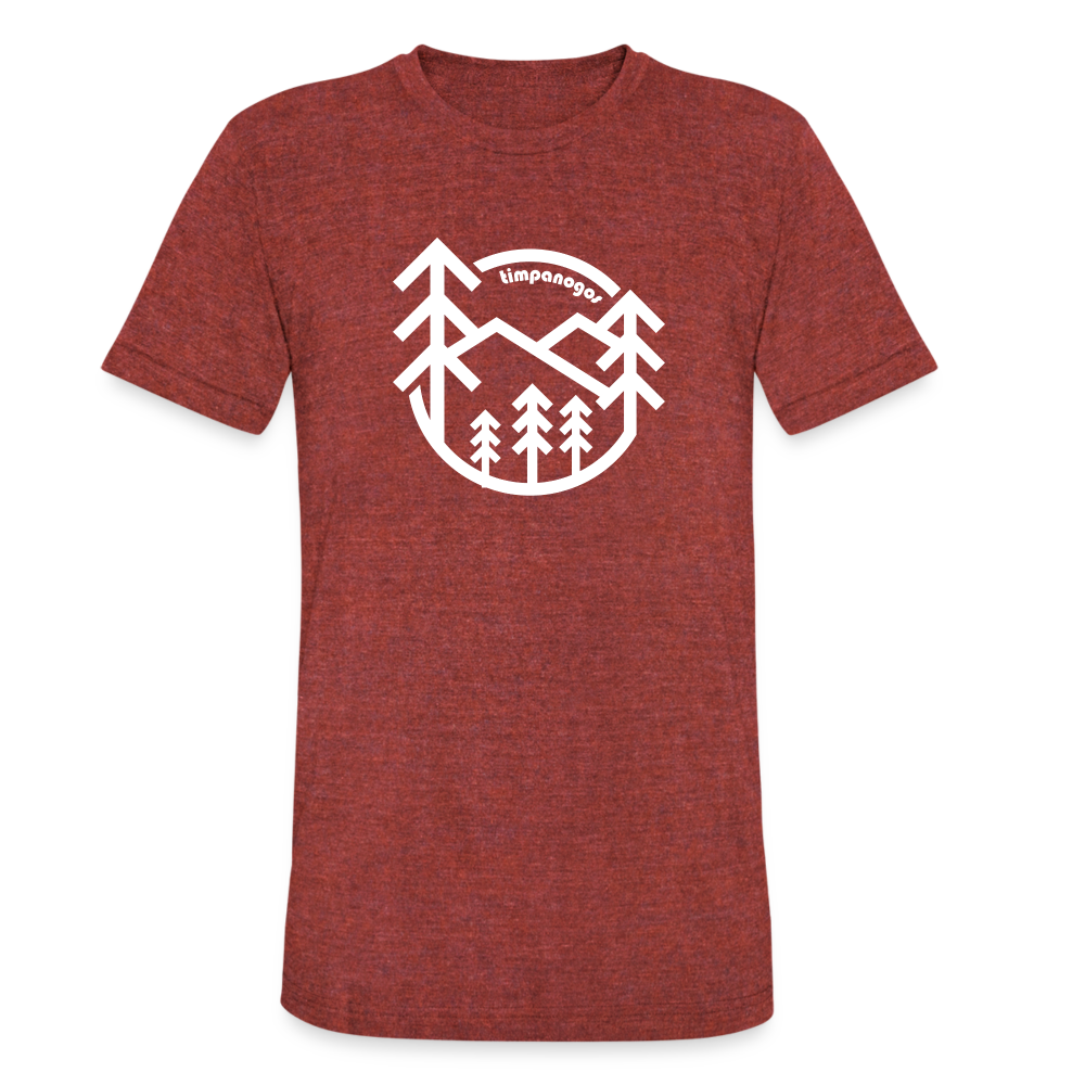 Retro Forest - Tri-Blend T-Shirt - heather cranberry