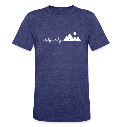 Mountain Pulse - Tri-Blend T-Shirt - heather indigo