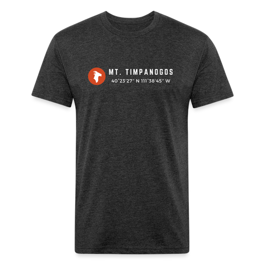 Mt. Timpanogos (Coordinates) - Premium Graphic Tee - heather black