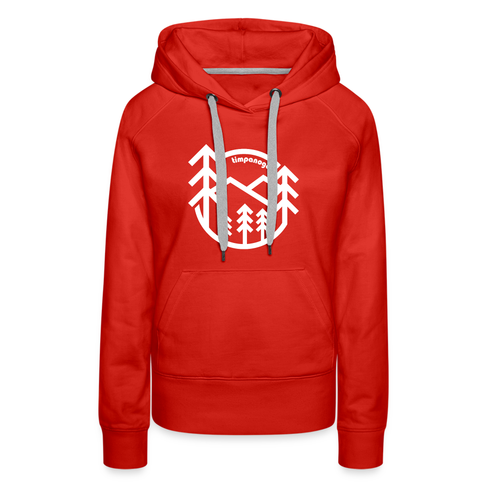 Retro Forest - Women’s Fitted Hoodie - red