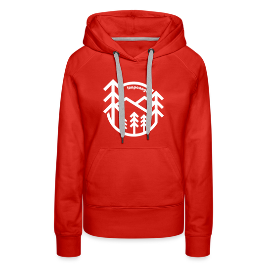 Retro Forest - Women’s Fitted Hoodie - red