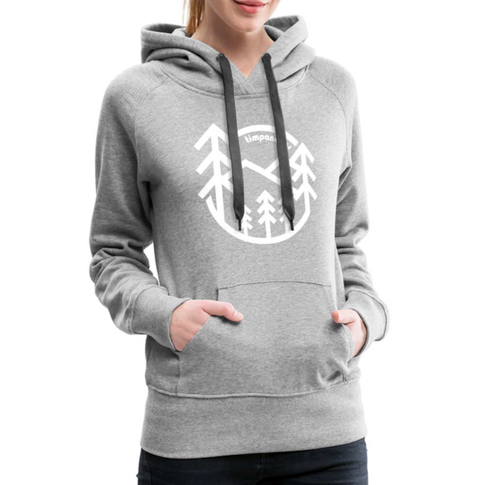 Retro Forest - Women’s Fitted Hoodie - heather grey