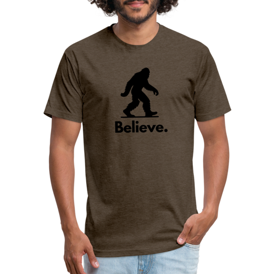 Believe (Bigfoot) - Premium Graphic Tee - heather espresso