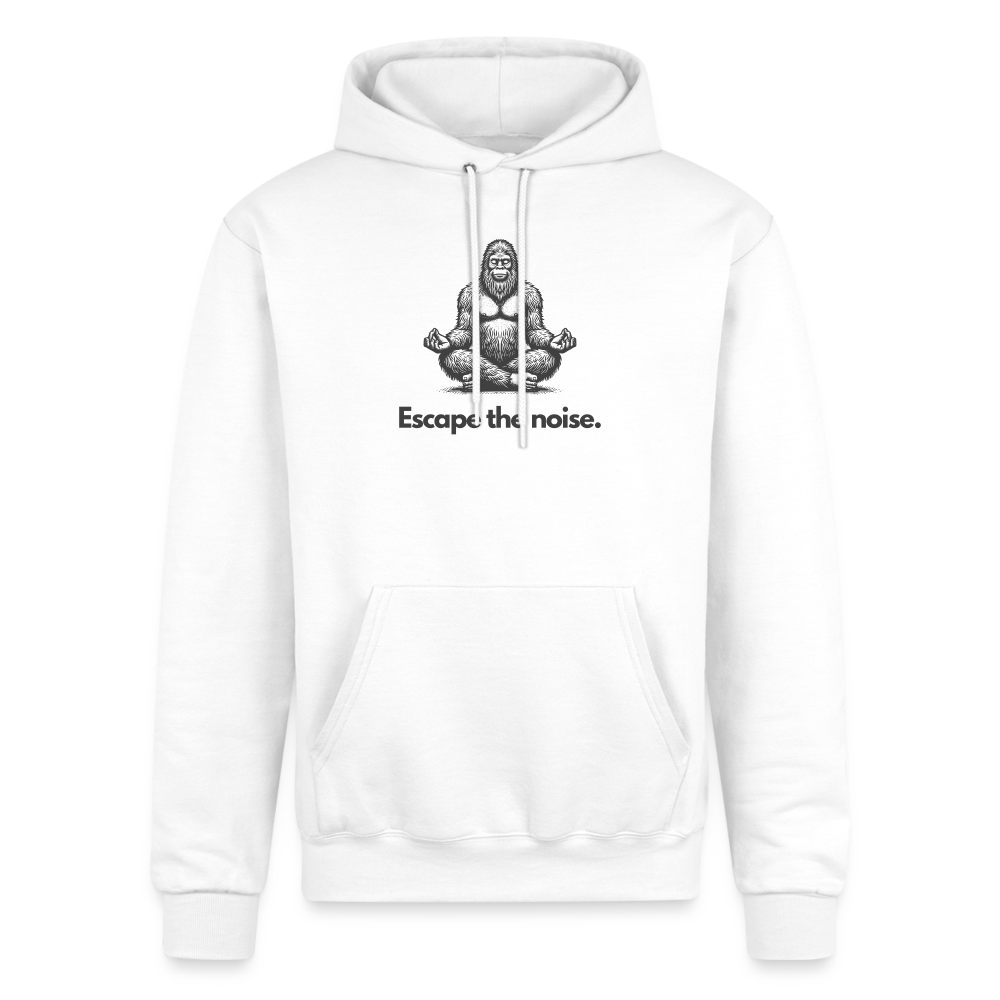 Escape the Noise (Bigfoot) - Champion Powerblend Hoodie - white