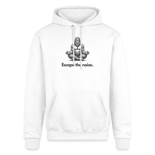 Escape the Noise (Bigfoot) - Champion Powerblend Hoodie - white