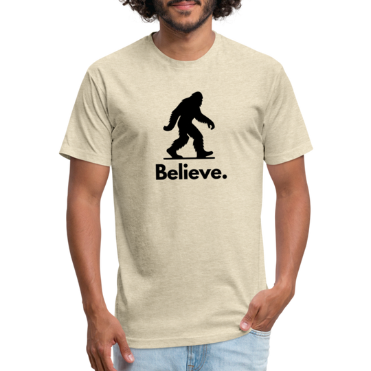 Believe (Bigfoot) - Premium Graphic Tee - heather cream