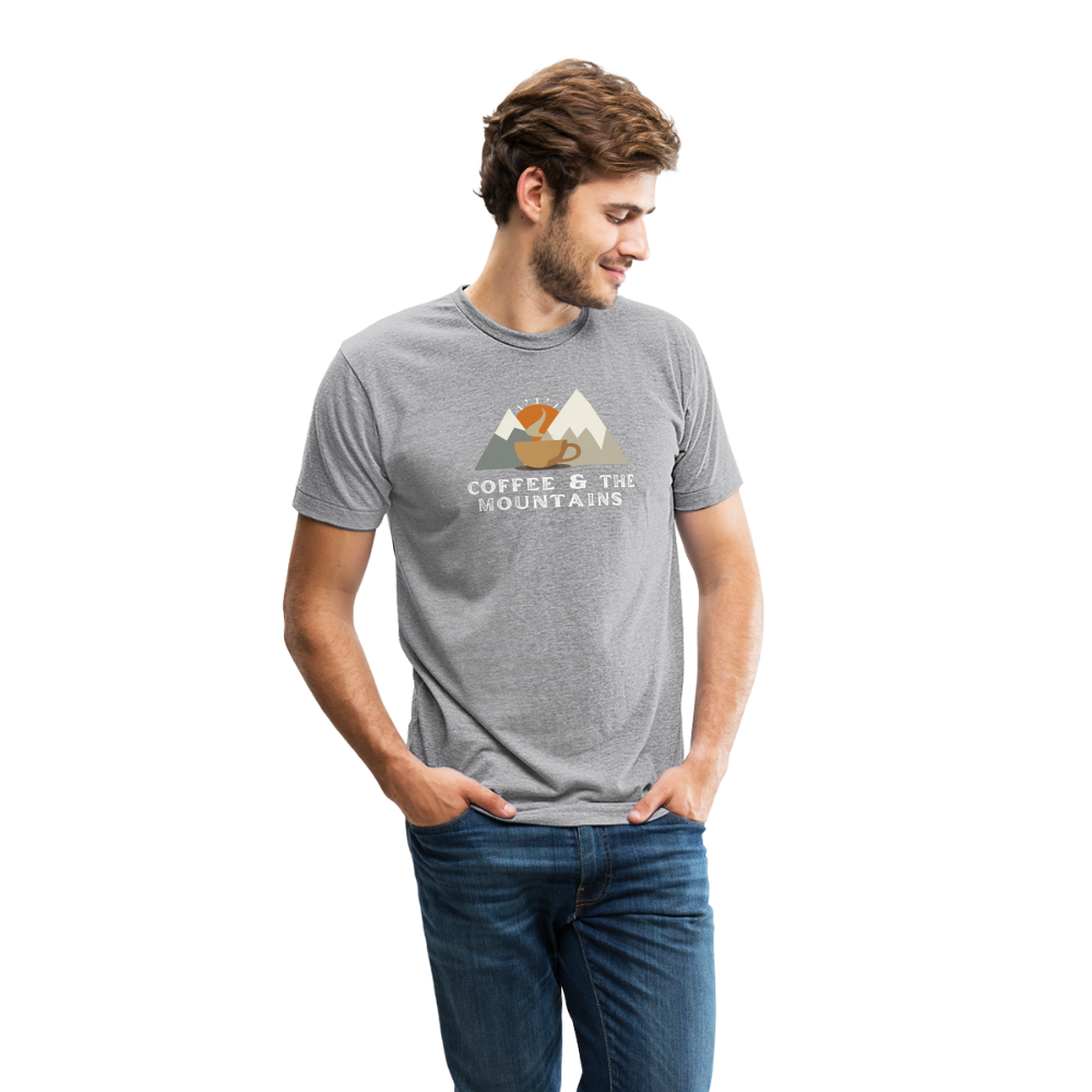 Coffee & the Mountains - Tri-Blend T-Shirt - heather grey