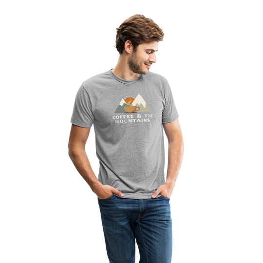 Coffee & the Mountains - Tri-Blend T-Shirt - heather grey