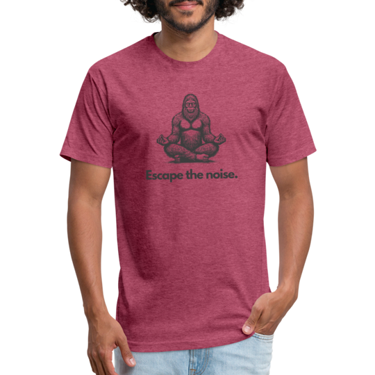 Escape the Noise (Bigfoot) - Premium Graphic Tee - heather burgundy