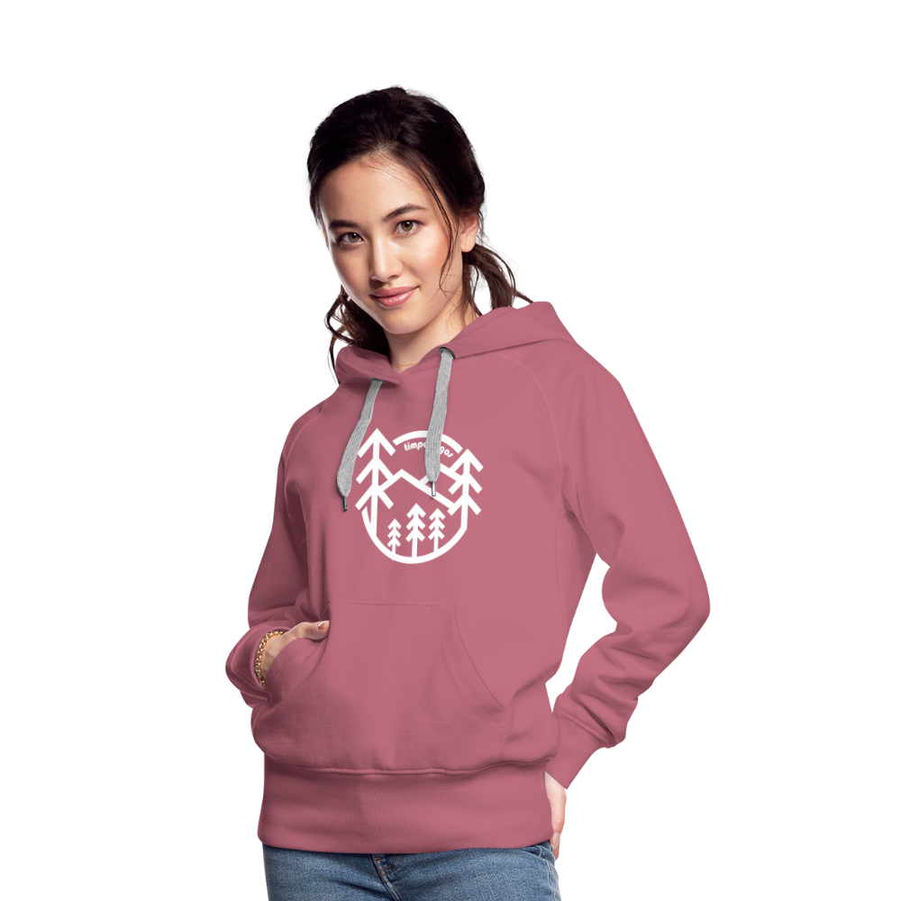 Retro Forest - Women’s Fitted Hoodie - mauve