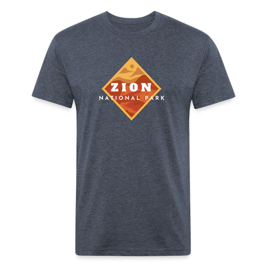 Zion National Park - Premium Graphic Tee - heather navy