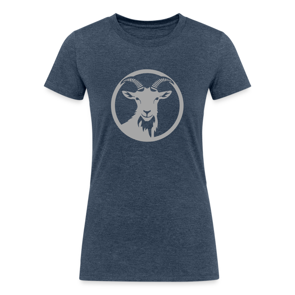 Goat Energy - Women's Tri-Blend Organic T-Shirt - heather navy