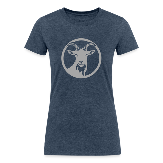 Goat Energy - Women's Tri-Blend Organic T-Shirt - heather navy