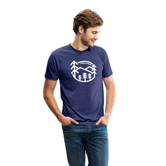 Retro Forest - Tri-Blend T-Shirt - heather indigo