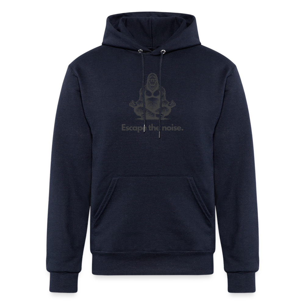 Escape the Noise (Bigfoot) - Champion Powerblend Hoodie - navy