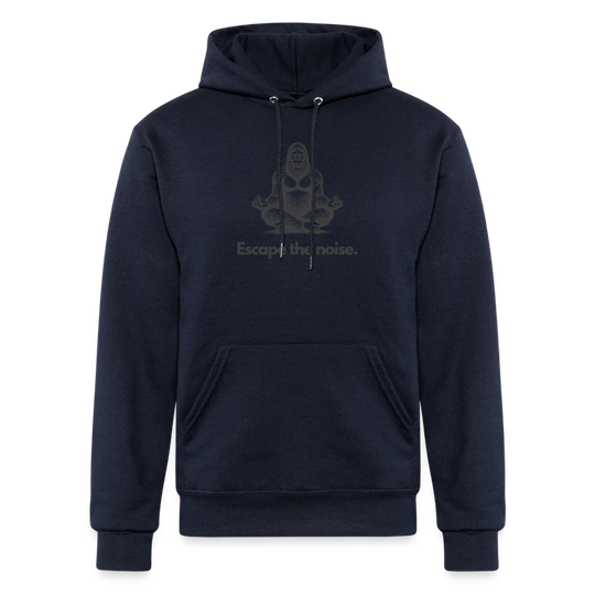 Escape the Noise (Bigfoot) - Champion Powerblend Hoodie - navy