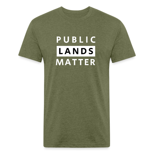 Public Lands Matter - Premium Graphic Tee - heather military green