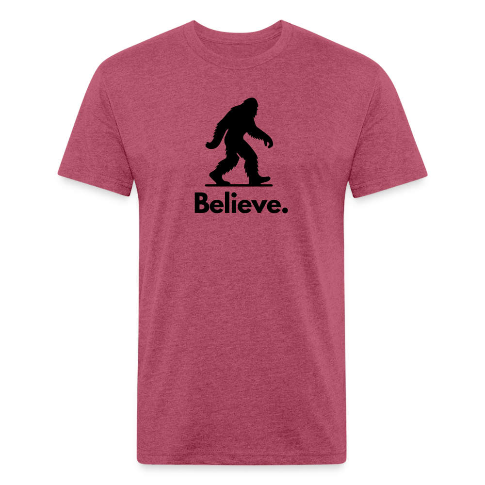 Believe (Bigfoot) - Premium Graphic Tee - heather burgundy