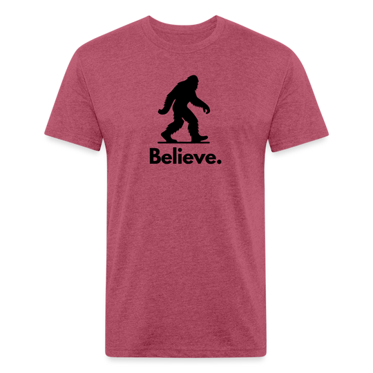 Believe (Bigfoot) - Premium Graphic Tee - heather burgundy