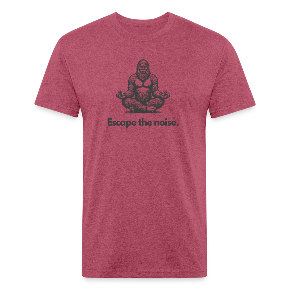 Escape the Noise (Bigfoot) - Premium Graphic Tee - heather burgundy