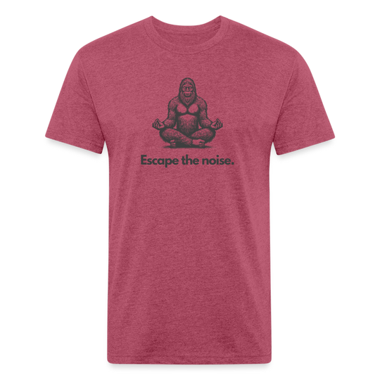 Escape the Noise (Bigfoot) - Premium Graphic Tee - heather burgundy