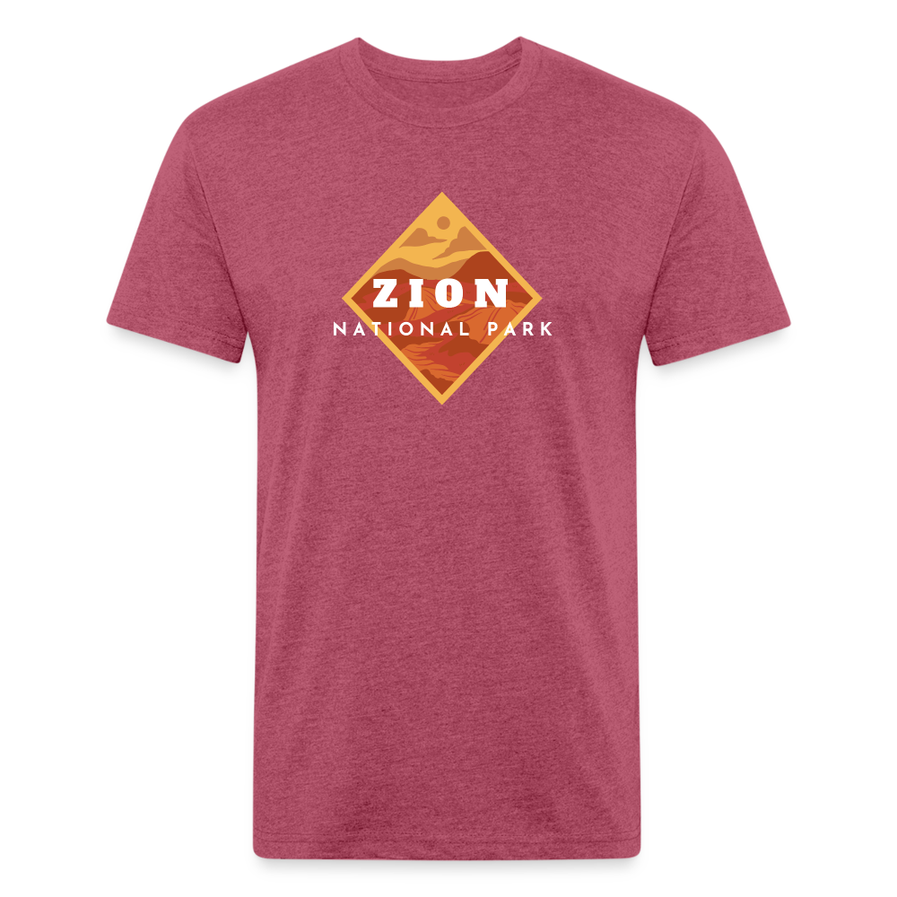 Zion National Park - Premium Graphic Tee - heather burgundy