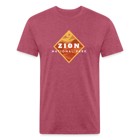 Zion National Park - Premium Graphic Tee - heather burgundy