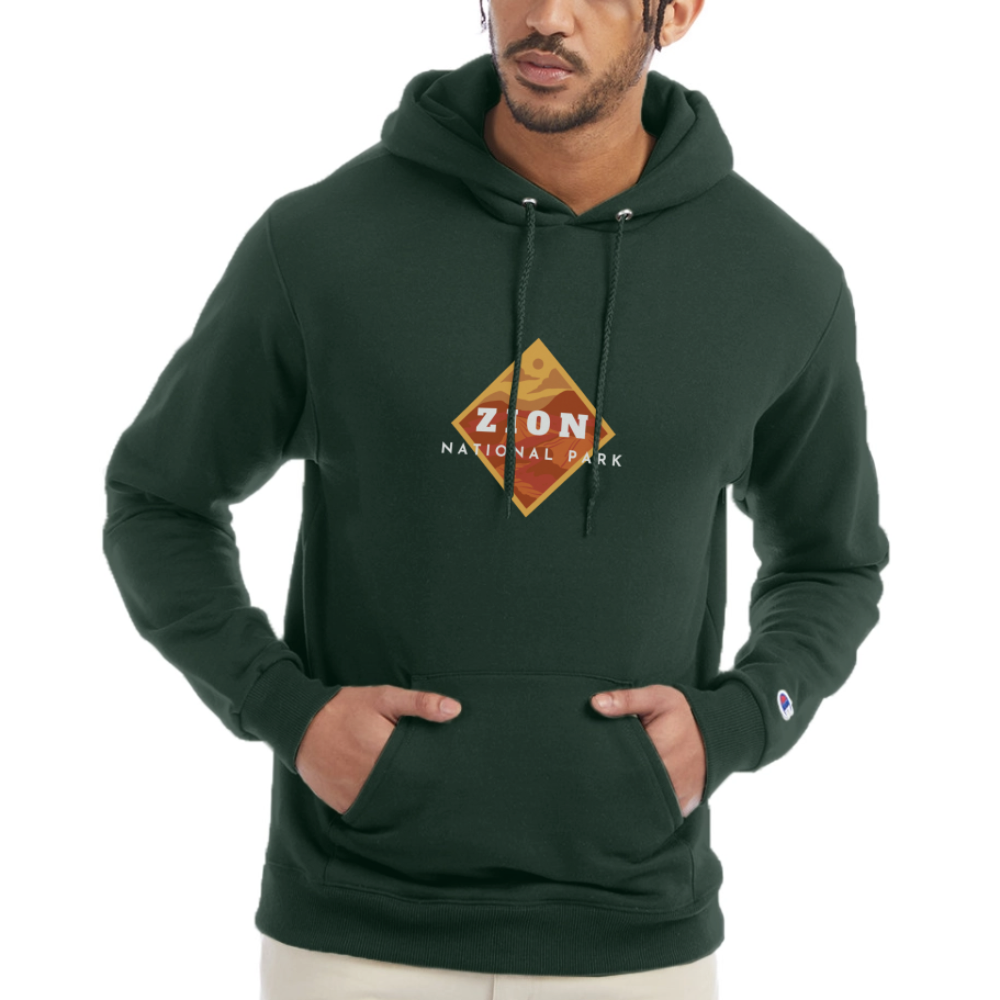 Zion - Champion Powerblend Hoodie - Dark Green