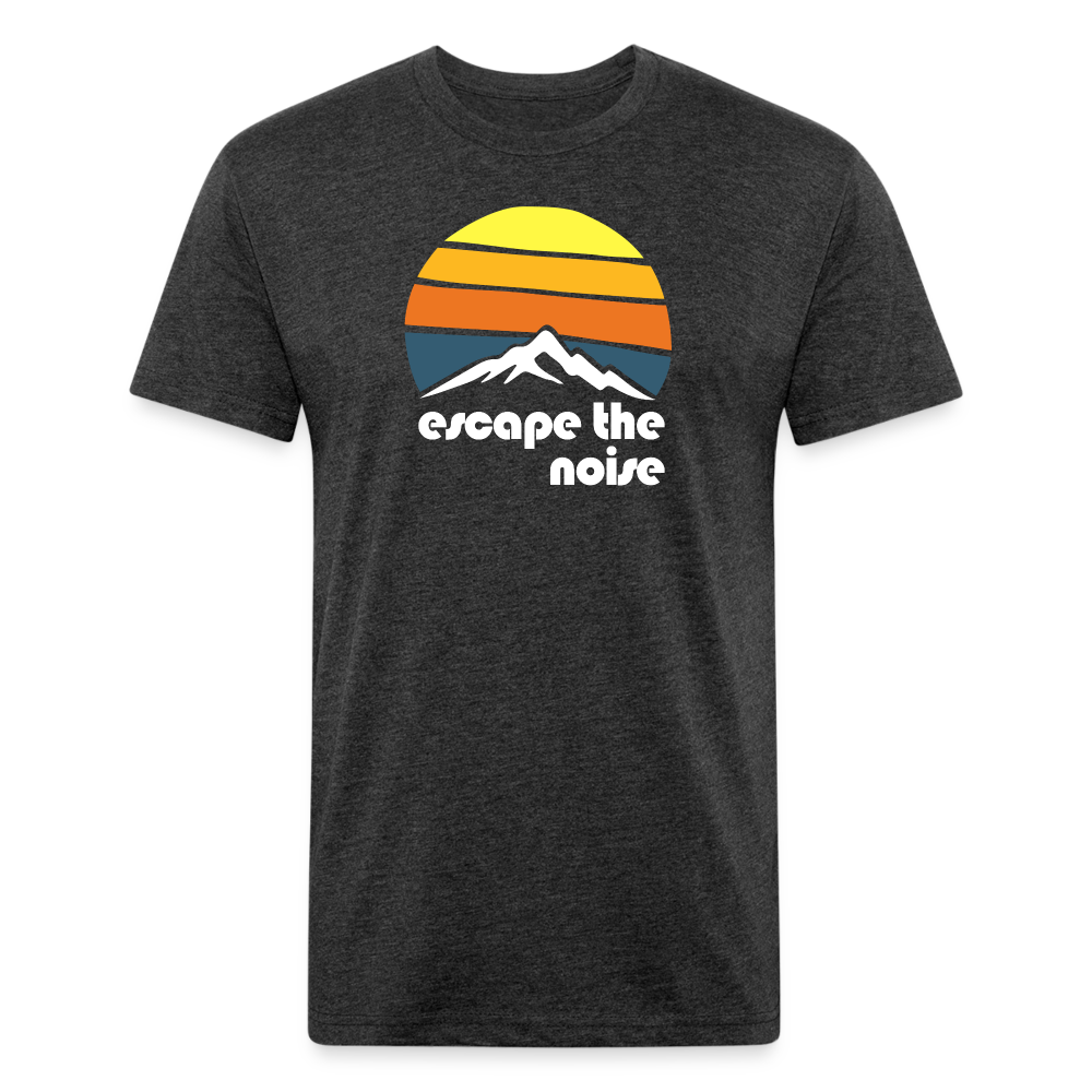 Escape the Noise - Premium Graphic Tee - heather black