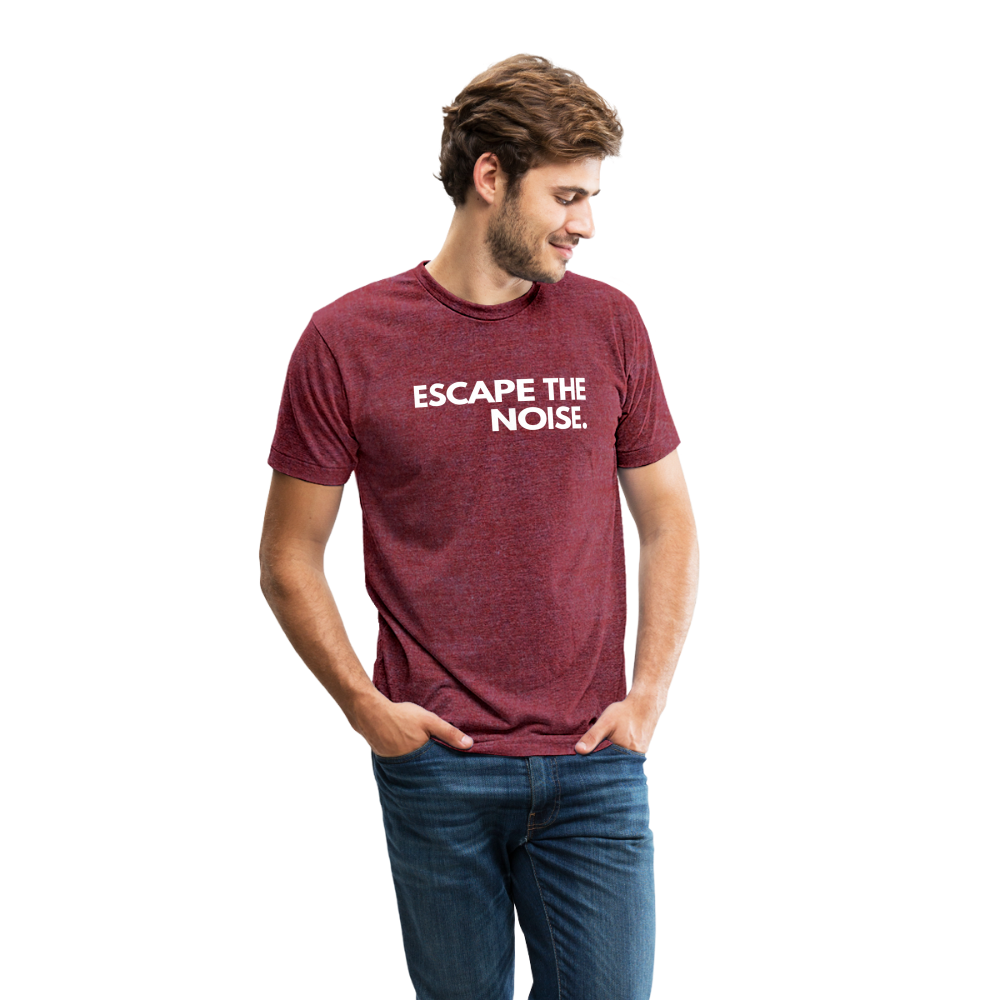 Coffee & the Mountains - Tri-Blend T-Shirt - heather cranberry