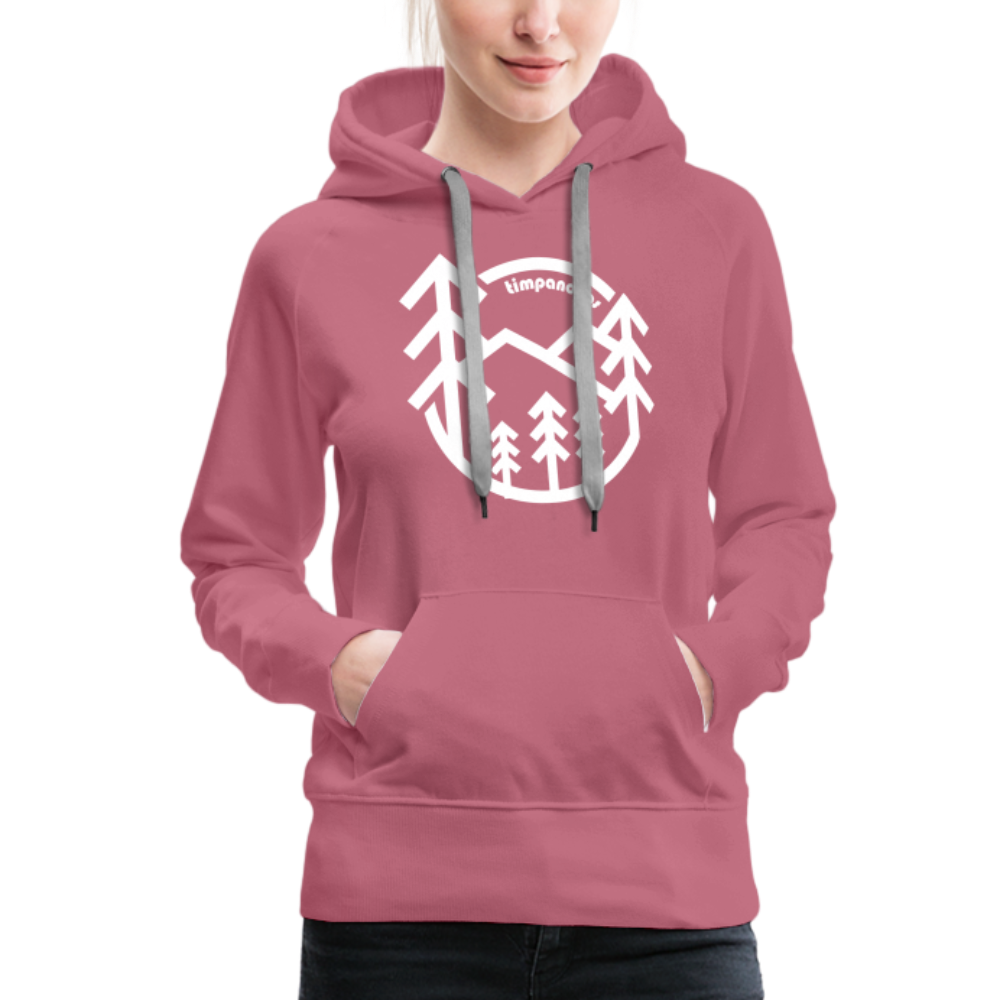 Retro Forest - Women’s Fitted Hoodie - mauve