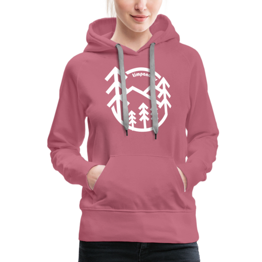 Retro Forest - Women’s Fitted Hoodie - mauve