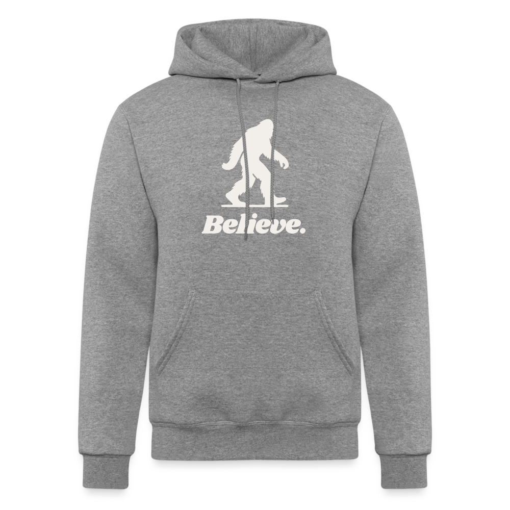 Believe (Bigfoot/Silver) - Champion Powerblend Hoodie - heather gray